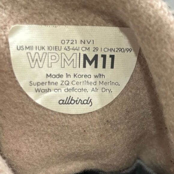 Allbirds Wool Pipers Mid Men's Size 11 Grey Sneakers WPM Athletic Running Shoes - Picture 8 of 8